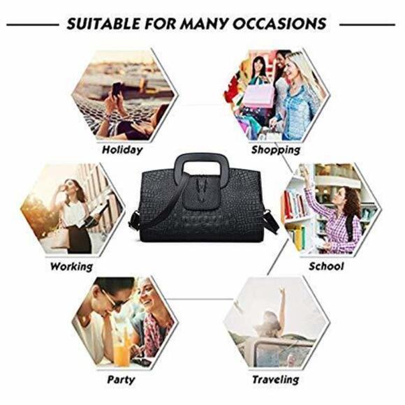 Modern Top Handle Satchel Purses For Satchel Bags For Fashion Crossbody Bags F - Picture 6 of 7